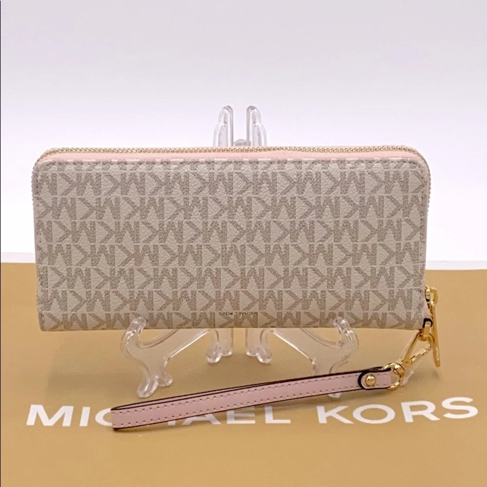 MICHAEL KORS LG CONTINENTAL WALLETS POWDER BLUSH
